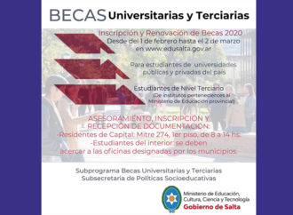 En febrero comienzan las inscripciones para percibir becas universitarias y terciarias 2020
