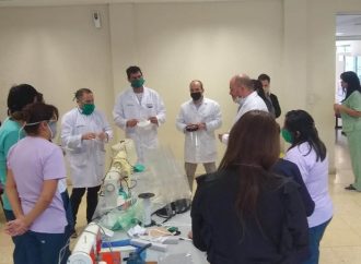 El hospital San Bernardo recibió máscaras de protección facial