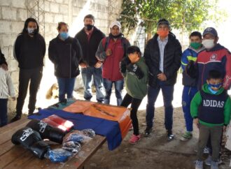 Promocionan el boxeo en barrio Unión