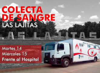 El martes y el miércoles habrá colecta de sangre en Las Lajitas