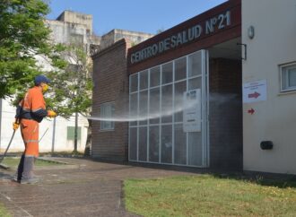 Desinfectan más de mil puntos de mayor circulación de personas