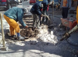 Se inició la reparación del pavimento de calle Leguizamón