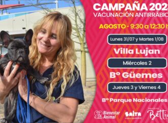 Vacunación antirrábica: visitarán Villa Luján, Plaza Eva Perón y barrio Parques Nacionales