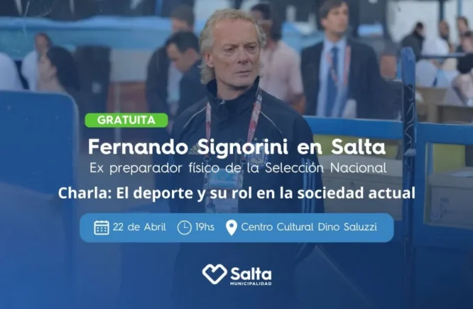 Fernando Signorini, ex preparador físico de la Selección Argentina dictará una charla gratuita