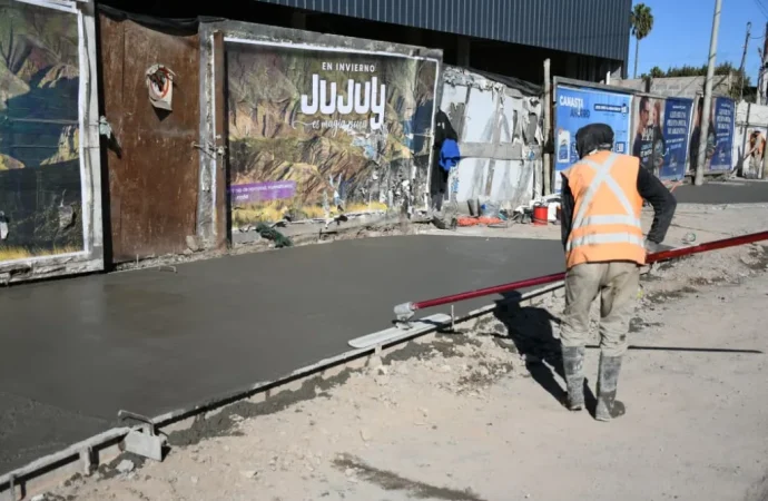 Plan Vial Zona Sur: se reconstruyen veredas en Ex Combatientes y Celestino Burgos
