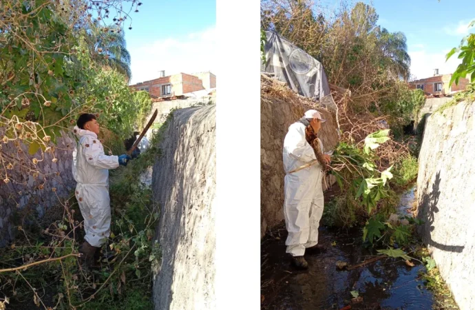 Menos residuos, más prevención: limpiaron el canal pluvial del barrio El Pilar