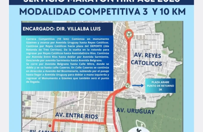 El municipio prepara un operativo de tránsito por la 36° Maratón de HIRPACE