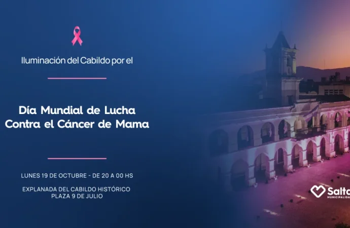 El Cabildo se ilumina por el Día Mundial de Lucha contra el Cáncer de Mama